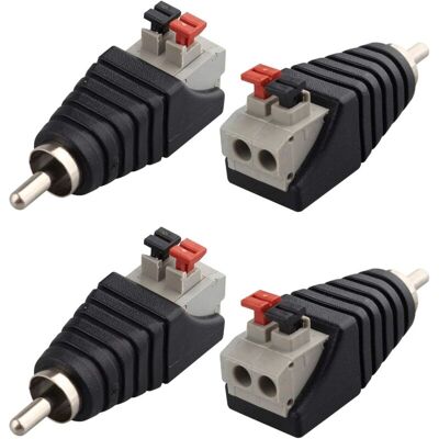 OEM Lot De 4 Phono Haut-parleur Rca Mâle Et Femelle Vers Av 2 Bornes Femelle Vidéo Audio, 5.52.1mm - Publicité OEM Lot De 4 Phono Haut-parleur Rca Mâle Et Femelle Vers Av 2 Bornes Femelle Vidéo Audio, 5.52.1mm - Publicité