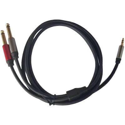 FLAMMKRAFT Câble Adaptateur Jack Mâle 3,5 Mm Vers 2 X Jacks Mâles 6,35 Mm / Câble Mono Trs 3,5 Mm Vers 6,35 Mm - Publicité FLAMMKRAFT Câble Adaptateur Jack Mâle 3,5 Mm Vers 2 X Jacks Mâles 6,35 Mm / Câble Mono Trs 3,5 Mm Vers 6,35 Mm - Publicité