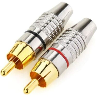 OEM Lot De 2 Connecteurs Rca Mâles Pour Haut-parleur Audio Vidéo Et Multimédia Et Vidéosurveillance - Publicité OEM Lot De 2 Connecteurs Rca Mâles Pour Haut-parleur Audio Vidéo Et Multimédia Et Vidéosurveillance - Publicité