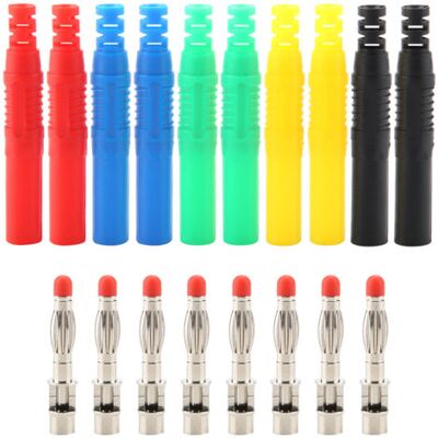 SCORPIO 10pcs Fiche Banane Adaptateur, Connecteur Banane Prise P3013 Isolé 4 Mm Nickelé Cuivre Plaqué Droit 4 Mm Fiches Banane - Publicité SCORPIO 10pcs Fiche Banane Adaptateur, Connecteur Banane Prise P3013 Isolé 4 Mm Nickelé Cuivre Plaqué Droit 4 Mm Fiches Banane - Publicité