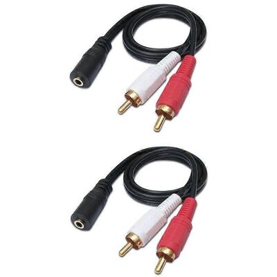 FLAMMKRAFT Câble Adaptateur Audio 3,5 Mm Vers 2 Rca Mâle, Câble Répartiteur En Y, Cordon Aux Pour Haut-parleur - Publicité FLAMMKRAFT Câble Adaptateur Audio 3,5 Mm Vers 2 Rca Mâle, Câble Répartiteur En Y, Cordon Aux Pour Haut-parleur - Publicité