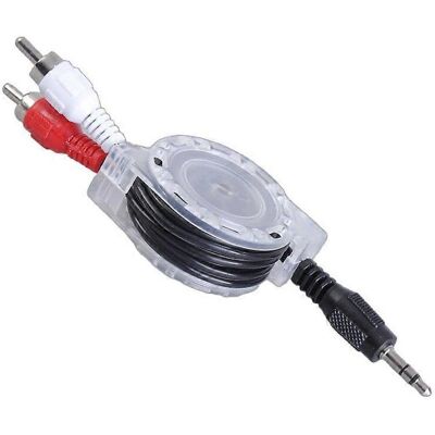 FLAMMKRAFT Câble Audio Télescopique 3,5 Mm Vers 2 Rca, Adaptateur 3,5 Mm Pour Home Cinéma - Publicité FLAMMKRAFT Câble Audio Télescopique 3,5 Mm Vers 2 Rca, Adaptateur 3,5 Mm Pour Home Cinéma - Publicité