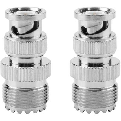 SCORPIO Adaptateur Coaxial Rf (2 Pièces) : Connecteur Bnc Mâle Vers Uhf So239 Pl-259 Femelle - Publicité SCORPIO Adaptateur Coaxial Rf (2 Pièces) : Connecteur Bnc Mâle Vers Uhf So239 Pl-259 Femelle - Publicité