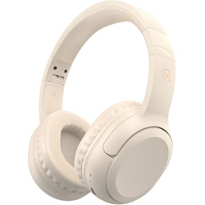 Casque USAMS Beige Bluetooth 5.3 - Over-Ear - Publicité Casque USAMS Beige Bluetooth 5.3 - Over-Ear - Publicité