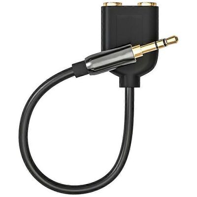 FLAMMKRAFT Câble Adaptateur Pour Casque Audio, Prise Jack 3,5 Mm Mâle Vers 2 Prises Femelles, Répartiteur Audio - Publicité FLAMMKRAFT Câble Adaptateur Pour Casque Audio, Prise Jack 3,5 Mm Mâle Vers 2 Prises Femelles, Répartiteur Audio - Publicité