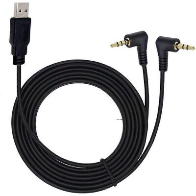 FLAMMKRAFT Câble Audio Mâle 3,5 Mm Vers Usb 2.0 Pour Casque Et Tout Appareil Doté D'Une Prise Jack 3,5 Mm - Publicité FLAMMKRAFT Câble Audio Mâle 3,5 Mm Vers Usb 2.0 Pour Casque Et Tout Appareil Doté D'Une Prise Jack 3,5 Mm - Publicité