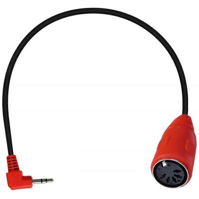 FLAMMKRAFT Câble Adaptateur Coudé À 90° Vers Trs 3,5 Mm Mâle Vers Din 5 Broches Femelle Pour Casque Audio - Publicité FLAMMKRAFT Câble Adaptateur Coudé À 90° Vers Trs 3,5 Mm Mâle Vers Din 5 Broches Femelle Pour Casque Audio - Publicité