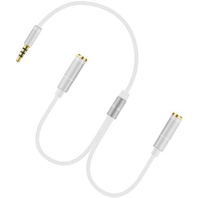FLAMMKRAFT Adaptateur Double Pour Casque Audio, Câble Répartiteur Audio De 30 Cm, Commande Audio Sur Ligne 3,5 Mm - Publicité FLAMMKRAFT Adaptateur Double Pour Casque Audio, Câble Répartiteur Audio De 30 Cm, Commande Audio Sur Ligne 3,5 Mm - Publicité