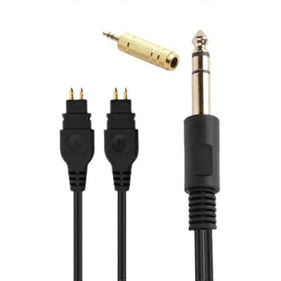 FLAMMKRAFT Câble Pour Casque Audio 6,35 Mm Vers 2 Broches Avec Adaptateur 3,5 Mm Pour Écouteurs Hd580 Et Hd600 - Publicité FLAMMKRAFT Câble Pour Casque Audio 6,35 Mm Vers 2 Broches Avec Adaptateur 3,5 Mm Pour Écouteurs Hd580 Et Hd600 - Publicité
