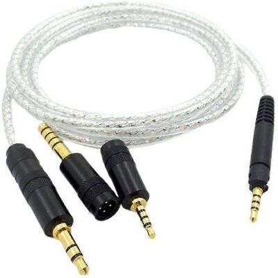 FLAMMKRAFT Câble D'Écouteurs Plaqué Argent Pour Casques Hd518, Hd558 Et Hd598 : Son Amélioré - Publicité FLAMMKRAFT Câble D'Écouteurs Plaqué Argent Pour Casques Hd518, Hd558 Et Hd598 : Son Amélioré - Publicité