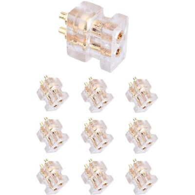 FLAMMKRAFT Lot De 10 Adaptateurs De Câble Améliorés Pour Écouteurs, Connecteur Femelle 2 Broches 0,78 Mm (norme 1964) - Publicité FLAMMKRAFT Lot De 10 Adaptateurs De Câble Améliorés Pour Écouteurs, Connecteur Femelle 2 Broches 0,78 Mm (norme 1964) - Publicité