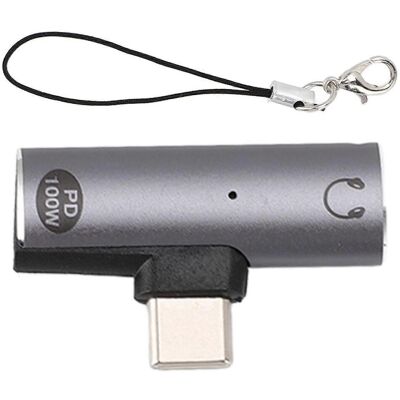 FLAMMKRAFT Adaptateur De Charge Rapide Usb-c Vers Casque Audio : Connecteur Usb-c Mâle Vers Prise Casque Femelle 3,5 Mm, Usb-c Femelle, 100 W - Publicité FLAMMKRAFT Adaptateur De Charge Rapide Usb-c Vers Casque Audio : Connecteur Usb-c Mâle Vers Prise Casque Femelle 3,5 Mm, Usb-c Femelle, 100 W - Publicité