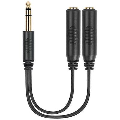 FLAMMKRAFT Câble Répartiteur Stéréo De Haute Qualité 6,35 Mm Pour Connexion D'Amplificateurs Et De Tables De Mixage - Publicité FLAMMKRAFT Câble Répartiteur Stéréo De Haute Qualité 6,35 Mm Pour Connexion D'Amplificateurs Et De Tables De Mixage - Publicité