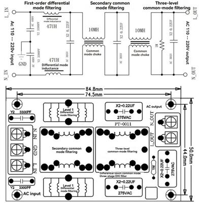 OEM Convient Pour Une Carte De Filtrage D'Alimentation Emi 2x, Un Amplificateur Audio, Un Filtre De Puissance En Mode Commun, Un Filtre Électromagnétique À Courant Élevé, Un Son Haute Fidélité 10 A - Publicité OEM Convient Pour Une Carte De Filtrage D'Alimentation Emi 2x, Un Amplificateur Audio, Un Filtre De Puissance En Mode Commun, Un Filtre Électromagnétique À Courant Élevé, Un Son Haute Fidélité 10 A - Publicité