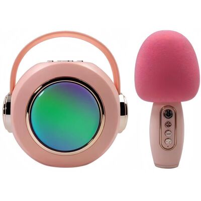 OEM Enceinte Bluetooth Portable Pour Adultes Et Enfants - Haut-parleur Intégré, Bluetooth, Lumière Led, Microphone Filaire - Rose - Publicité OEM Enceinte Bluetooth Portable Pour Adultes Et Enfants - Haut-parleur Intégré, Bluetooth, Lumière Led, Microphone Filaire - Rose - Publicité