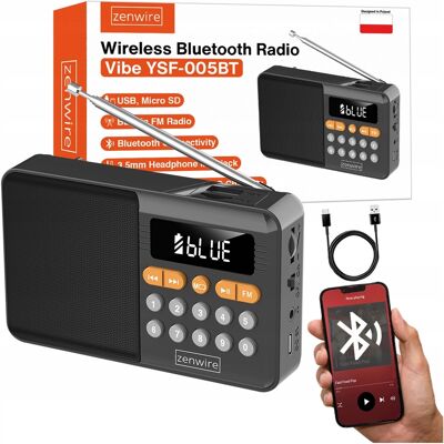 OEM Mini Radio Fm Bluetooth Portable Avec Enceinte Sans Fil Pour La Cuisine, Alimentée Par Batterie, Zenwire Ysf-005bt - Publicité OEM Mini Radio Fm Bluetooth Portable Avec Enceinte Sans Fil Pour La Cuisine, Alimentée Par Batterie, Zenwire Ysf-005bt - Publicité