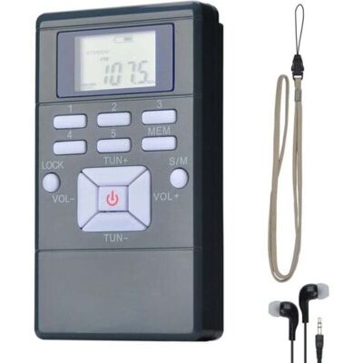 SCORPIO Radio Stéréo Fm Portable Avec Écouteurs, Mini Radio À Transistor Fm À Réglage Numérique De Poche, Noir - Publicité SCORPIO Radio Stéréo Fm Portable Avec Écouteurs, Mini Radio À Transistor Fm À Réglage Numérique De Poche, Noir - Publicité