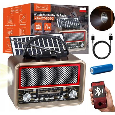 OEM Radio Fm Portable Zenwire Bt-s060, Alimentée Par Batterie, Bluetooth Solaire Et Rétro, Avec Antenne Usb-c. Publicité OEM Radio Fm Portable Zenwire Bt-s060, Alimentée Par Batterie, Bluetooth Solaire Et Rétro, Avec Antenne Usb-c. Publicité