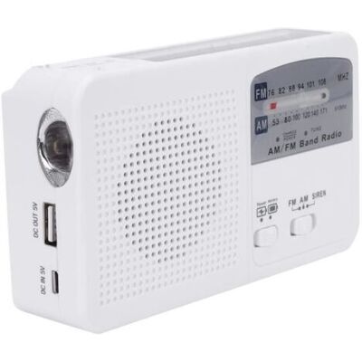 SCORPIO (blanc)radio Solaire Portable - Rui - Manivelle - Am/fm - Éclairage Led - Chargeur De Téléphone - Publicité SCORPIO (blanc)radio Solaire Portable - Rui - Manivelle - Am/fm - Éclairage Led - Chargeur De Téléphone - Publicité