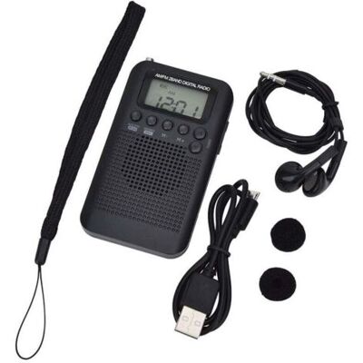 ABYSSE Portable Mini Radio De Poche Avec Haut Parleur Fm/am Numérique Stéréo Dsp Récepteur Avec Réveil Et Minuterie Pour Maison Et L'Extérieur Marche Course Radio Personnel Avec Ecouteur,100x60x15mm(noir) - Publicité ABYSSE Portable Mini Radio De Poche Avec Haut Parleur Fm/am Numérique Stéréo Dsp Récepteur Avec Réveil Et Minuterie Pour Maison Et L'Extérieur Marche Course Radio Personnel Avec Ecouteur,100x60x15mm(noir) - Publicité