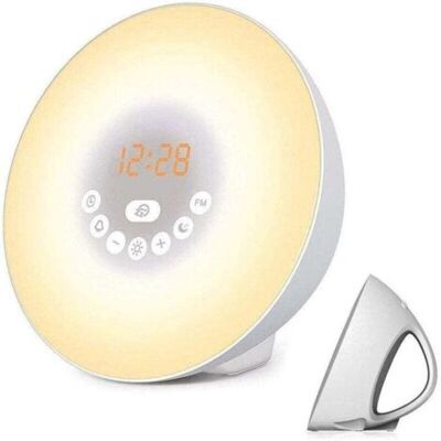 OEM Réveil Lumineux Avec Simulation De Lever/coucher De Soleil, Lampe De Chevet Avec Radio Fm, Sons De La Nature, Commande Tactile, Fonction Snooze - Publicité OEM Réveil Lumineux Avec Simulation De Lever/coucher De Soleil, Lampe De Chevet Avec Radio Fm, Sons De La Nature, Commande Tactile, Fonction Snooze - Publicité