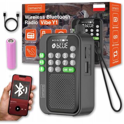 OEM Mini Radio Fm De Poche Bluetooth Portable Pour La Cuisine, Fonctionnant Sur Piles, Zenwire Y1 - Publicité OEM Mini Radio Fm De Poche Bluetooth Portable Pour La Cuisine, Fonctionnant Sur Piles, Zenwire Y1 - Publicité