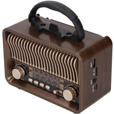 SCORPIO Radio Rétro Vintage Portable Am fm Sw Bluetooth 5.4, Batterie 1200mah Avec Antenne Type C, Port Usb Aux - Publicité SCORPIO Radio Rétro Vintage Portable Am fm Sw Bluetooth 5.4, Batterie 1200mah Avec Antenne Type C, Port Usb Aux - Publicité