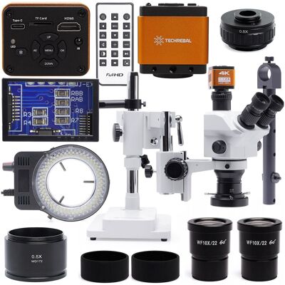 OEM Microscope Stéréo Professionnel 10hw + Éclairage Led 144x + Caméra Orange Pro 4k + Écran 8 Pouces - Publicité OEM Microscope Stéréo Professionnel 10hw + Éclairage Led 144x + Caméra Orange Pro 4k + Écran 8 Pouces - Publicité