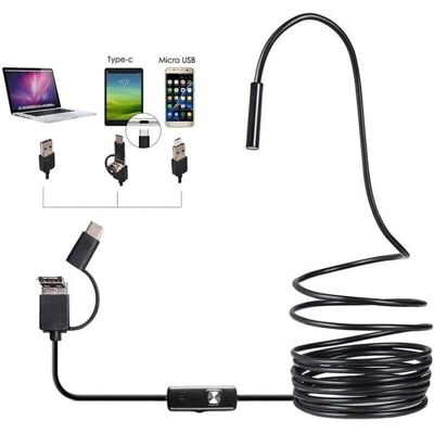 STAKMANN Endoscope Industriel Usb Type-c 3 En 1 Caméra Hd 5m Étanche Luminosité Réglable Inspection Tuyaux - Publicité STAKMANN Endoscope Industriel Usb Type-c 3 En 1 Caméra Hd 5m Étanche Luminosité Réglable Inspection Tuyaux - Publicité