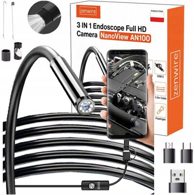 OEM Caméra D'Inspection Endoscopique Pour Ateliers, Compatible Avec Les Téléphones Android, Pour Tuyaux, Usb-c, 3,5 M, Zenwire An100 - Publicité OEM Caméra D'Inspection Endoscopique Pour Ateliers, Compatible Avec Les Téléphones Android, Pour Tuyaux, Usb-c, 3,5 M, Zenwire An100 - Publicité