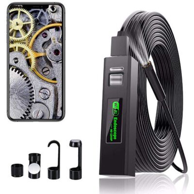KOMIRO Endoscope Wifi Caméra D'Inspection Usb, 2 Mégapixels 1200p Hd Caméra Endoscope Ip68 Etanche Caméra Endoscopique Avec 8 Led Pour Iphone, Android, Ipad, Mac, Pc, Laptop (10m) - Publicité KOMIRO Endoscope Wifi Caméra D'Inspection Usb, 2 Mégapixels 1200p Hd Caméra Endoscope Ip68 Etanche Caméra Endoscopique Avec 8 Led Pour Iphone, Android, Ipad, Mac, Pc, Laptop (10m) - Publicité