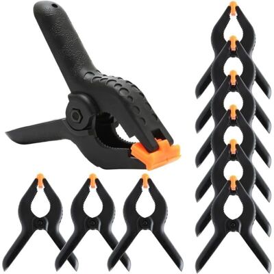 OEM 10 Pièces 4 Pouces En Nylon En Plastique Pince À Ressort Clips Pour Boiseries, Meubles De Jardin, Studio Photo, Mousseline De Fond Etc - Publicité OEM 10 Pièces 4 Pouces En Nylon En Plastique Pince À Ressort Clips Pour Boiseries, Meubles De Jardin, Studio Photo, Mousseline De Fond Etc - Publicité