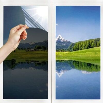 OEM Royaluxe-film Miroir Fenêtre Sans Tain Anti Chaleur Anti-regard Contrôle De La Température Protection De La Vie Privée Film Adhésif Réfléchissant Pour Fenêtre Maison Bureau Magasin (40 200cm) - Publicité OEM Royaluxe-film Miroir Fenêtre Sans Tain Anti Chaleur Anti-regard Contrôle De La Température Protection De La Vie Privée Film Adhésif Réfléchissant Pour Fenêtre Maison Bureau Magasin (40 200cm) - Publicité