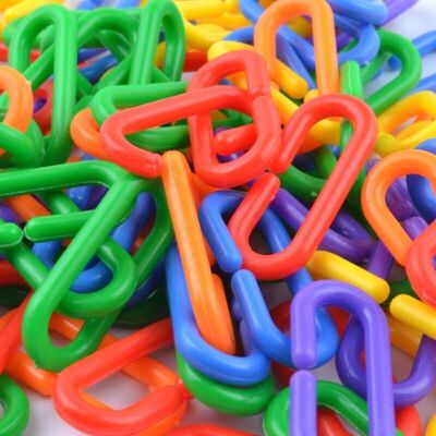 OEM 100 Pcs Plastique C-clips Crochets Chaîne Liens C-links Rat Parrot Bird Cage Jouet - Publicité OEM 100 Pcs Plastique C-clips Crochets Chaîne Liens C-links Rat Parrot Bird Cage Jouet - Publicité