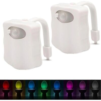 OEM Veilleuse Led Avec Détecteur De Mouvement Pour Salle De Bain – Éclairage De Cuvette De Toilette 8 Couleurs, Incluant 2 Lampes Pour Abattant Afin De Créer Une Ambiance Apaisante – Crezuo - Publicité OEM Veilleuse Led Avec Détecteur De Mouvement Pour Salle De Bain – Éclairage De Cuvette De Toilette 8 Couleurs, Incluant 2 Lampes Pour Abattant Afin De Créer Une Ambiance Apaisante – Crezuo - Publicité