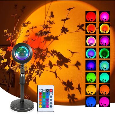OEM Lampe Projecteur Coucher De Soleil 16 Couleurs, Lampe Sunset Rotation 360°, Pour Décoration Chambre, Photographie, Fête - Publicité OEM Lampe Projecteur Coucher De Soleil 16 Couleurs, Lampe Sunset Rotation 360°, Pour Décoration Chambre, Photographie, Fête - Publicité