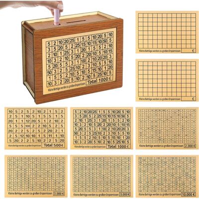 OEM Tirelire Bois Japonaise Vintage - Assemblage Facile Sans Outils, 8 Autocollants Objectifs D'Épargne De 500 € À 10 000 € - Ulisem - Publicité OEM Tirelire Bois Japonaise Vintage - Assemblage Facile Sans Outils, 8 Autocollants Objectifs D'Épargne De 500 € À 10 000 € - Ulisem - Publicité