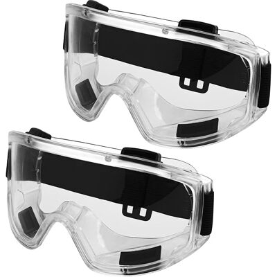 OEM 2 Pak Doorzichtige Lens Veiligheidsbrillen - Anti-mist En Anti-kras Lens Inslagbestendig Oog Brillen - Aanpasbare Geventileerde Oogwaren Voor Bescherming In Lab Werk, Diy - Heren & Dames - Publicité OEM 2 Pak Doorzichtige Lens Veiligheidsbrillen - Anti-mist En Anti-kras Lens Inslagbestendig Oog Brillen - Aanpasbare Geventileerde Oogwaren Voor Bescherming In Lab Werk, Diy - Heren & Dames - Publicité