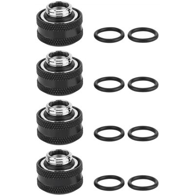 OEM 4 Pcs / Pack Water Cooling Compression Fitting For Rigid Acrylic Tube Od 16mm Black - Publicité OEM 4 Pcs / Pack Water Cooling Compression Fitting For Rigid Acrylic Tube Od 16mm Black - Publicité
