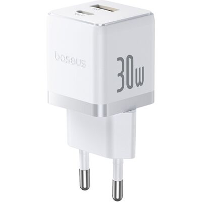 Baseus P1011160A213-00 Moon White - Chargeur Murale - Charge Rapide - Publicité Baseus P1011160A213-00 Moon White - Chargeur Murale - Charge Rapide - Publicité