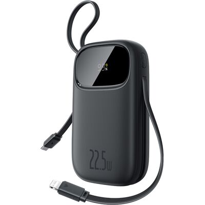 OEM Batterie Externe 10 000 Mah 22,5 W Avec Écran, Câbles Usb-c Et Lightning Pour Iphone - Noir - Publicité OEM Batterie Externe 10 000 Mah 22,5 W Avec Écran, Câbles Usb-c Et Lightning Pour Iphone - Noir - Publicité