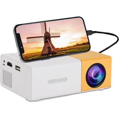 OEM Mini Projecteur Portable 1080p Full Hd, Vidéoprojecteur Avec Télécommande, Compatible Hdmi/audio/smartphone/tablette/pc/tv Stick/usb/av – Jaune - Publicité OEM Mini Projecteur Portable 1080p Full Hd, Vidéoprojecteur Avec Télécommande, Compatible Hdmi/audio/smartphone/tablette/pc/tv Stick/usb/av – Jaune - Publicité