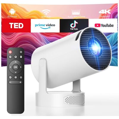 OEM Projecteur Vidéo Bluetooth 5.0 Wifi 6 Avec Haut-parleur, Rotation 220°, Auto Keystone, Compatible 1080p 4k, Mini Vidéoprojecteur Portable À Courte Distance Pour Home Cinéma Et Téléphone - Publicité OEM Projecteur Vidéo Bluetooth 5.0 Wifi 6 Avec Haut-parleur, Rotation 220°, Auto Keystone, Compatible 1080p 4k, Mini Vidéoprojecteur Portable À Courte Distance Pour Home Cinéma Et Téléphone - Publicité