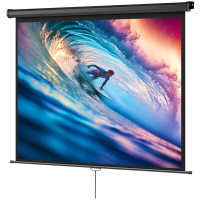 OEM Écran De Projection De 84 Pouces, Écran Vidéoprojecteur, 4:3 4k Hd, Fixation Mur Ou Plafond, 181l X 8p X 138h Cm, Noir - Publicité OEM Écran De Projection De 84 Pouces, Écran Vidéoprojecteur, 4:3 4k Hd, Fixation Mur Ou Plafond, 181l X 8p X 138h Cm, Noir - Publicité