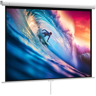 OEM Écran De Projection De 84 Pouces, Écran Vidéoprojecteur, 4:3 4k Hd, Fixation Mur Ou Plafond, 181l X 8p X 138h Cm, Blanc - Publicité OEM Écran De Projection De 84 Pouces, Écran Vidéoprojecteur, 4:3 4k Hd, Fixation Mur Ou Plafond, 181l X 8p X 138h Cm, Blanc - Publicité