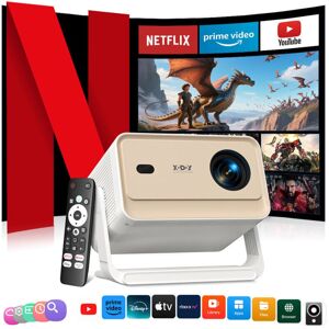 XGODY Vidéoprojecteur 4K【Officiel Netflix& AutoFocus】700 ansi Lumens 1080P Full hd