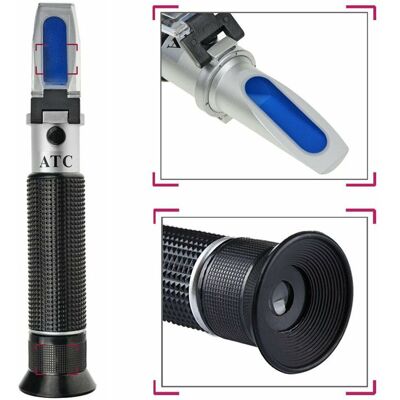 OEM Réfractomètre D’alcool Pour La Mesure Du Pourcentage De Volume D’alcool Spiritueux Avec Compensation Automatique De La Température (atc), Gamme 0-80% V / V Réfractomètre D’alcool - Publicité OEM Réfractomètre D’alcool Pour La Mesure Du Pourcentage De Volume D’alcool Spiritueux Avec Compensation Automatique De La Température (atc), Gamme 0-80% V / V Réfractomètre D’alcool - Publicité