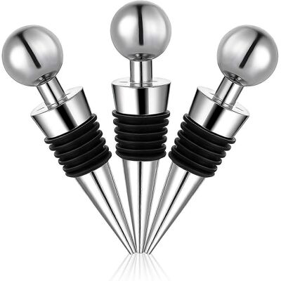 HONORNIC Bouchons De Bouteille De Vin, Lot De 3, Réutilisables, Pour Vin, Champagne, Prosecco, Bière Et Spiritueux. Publicité HONORNIC Bouchons De Bouteille De Vin, Lot De 3, Réutilisables, Pour Vin, Champagne, Prosecco, Bière Et Spiritueux. Publicité