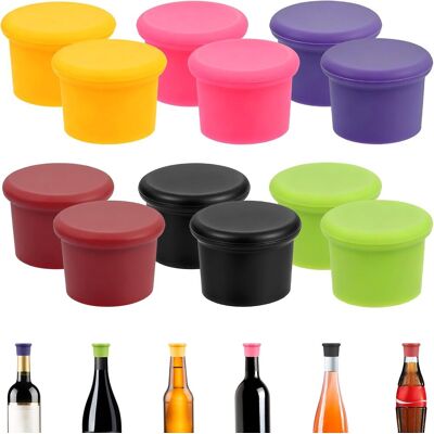 OEM 12 Bouchon, Silicone, Réutilisable, Étanche, Personnalisable, Vin, Champagne, Bière - Publicité OEM 12 Bouchon, Silicone, Réutilisable, Étanche, Personnalisable, Vin, Champagne, Bière - Publicité
