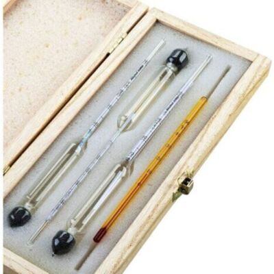 OEM Appareil Professionnel De Mesure D'Alcool - Ensemble De 3 Hydromètres Avec Une Échelle De 0 À 100 % + Thermomètre Pour Mesurer La Teneur En Alcool Du Brandy, Du Whisky, De La Vodka, Du Cognac, Etc. Publicité OEM Appareil Professionnel De Mesure D'Alcool - Ensemble De 3 Hydromètres Avec Une Échelle De 0 À 100 % + Thermomètre Pour Mesurer La Teneur En Alcool Du Brandy, Du Whisky, De La Vodka, Du Cognac, Etc. Publicité